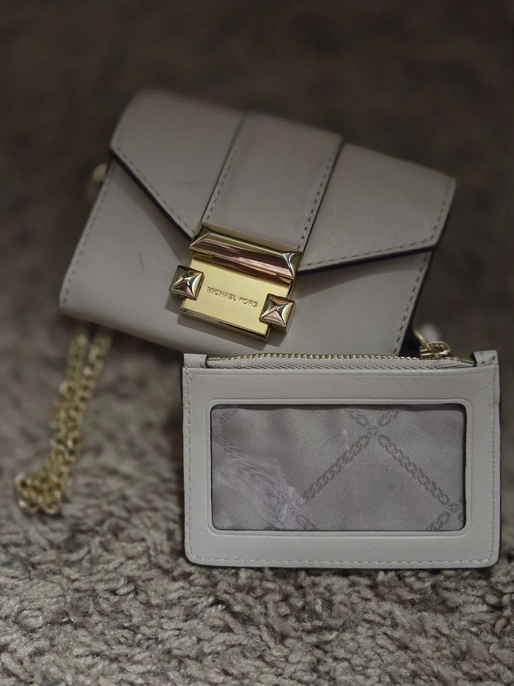 Michael Kors Whitney Small Chain Wallet - Light Blush Pink